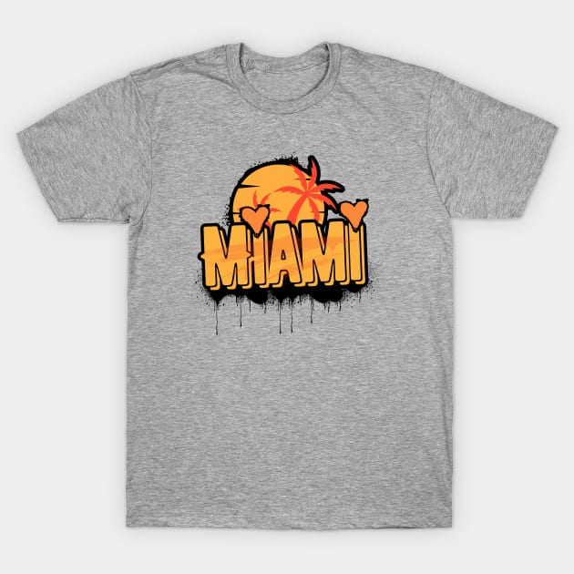 miami street T-Shirt by KINGDESIGNSHOP